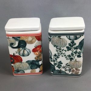 Ashland Fall Automine Give Thanks Green and Orange Container Jar with Lid